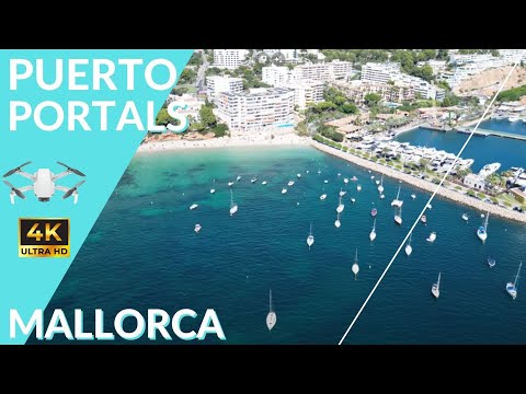 Puerto Portals Hafen und Strand Mallorca - DJI Mini Pro3