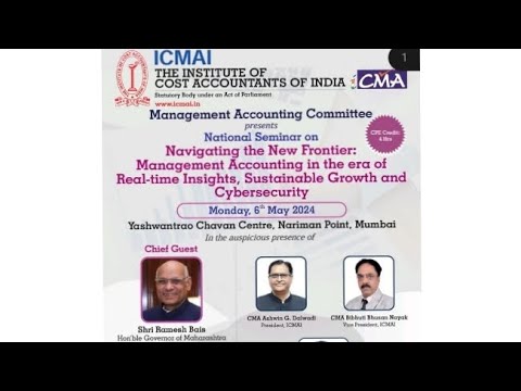 MANAGEMENT A/C DAY celebration by CMA in presence of governor of mah #cma #icmai #ca #aspirant #icai