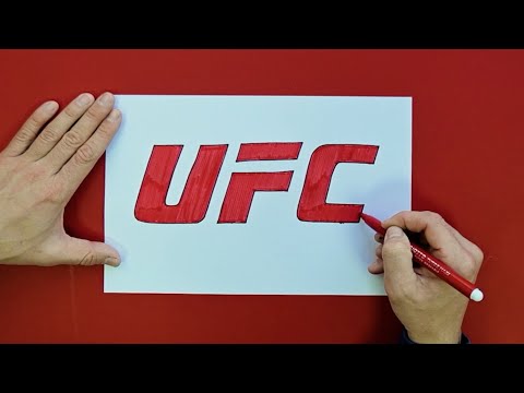 How to draw UFC (Ultimate Fighting Championship) Logo