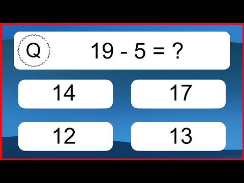 20 Subtraction Quiz Exercises for Kids: Numbers Up to 20