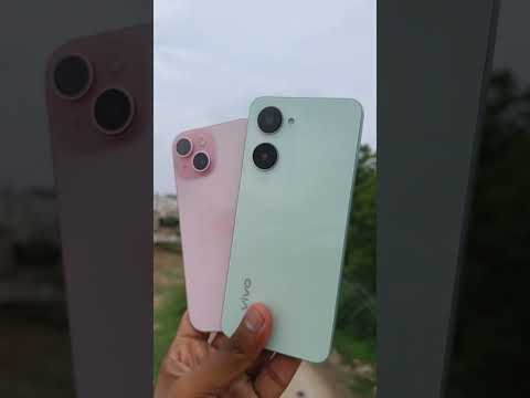 Vivo Y28e Vs iPhone 15 Small Comparison #shorts