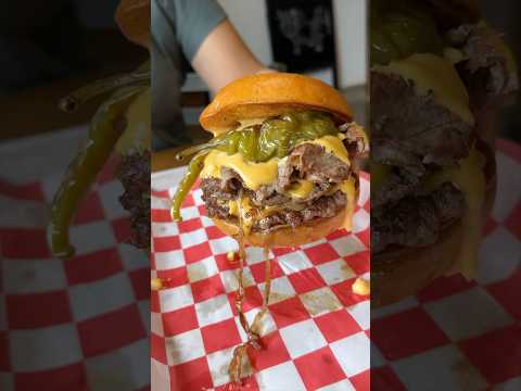 The CHEESESTEAK BURGER from Tony Beef in Galloway & Somers Point NJ! 🥩🧀🍔 YES PLEASE. #DEVOURPOWER