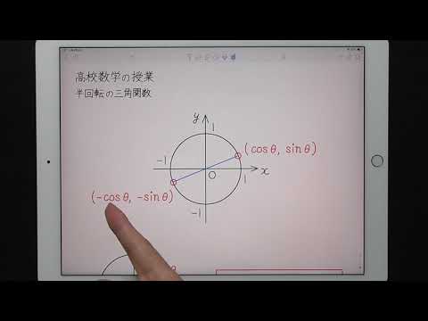 半回転の三角関数 【高校数学の授業】