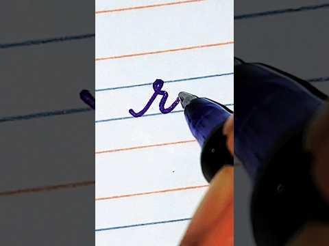 How to write letter 'r' in cursive handwriting #handwriting #shorts