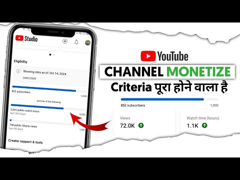 नए Channel Monetize Criteria पूरा होने वाला है