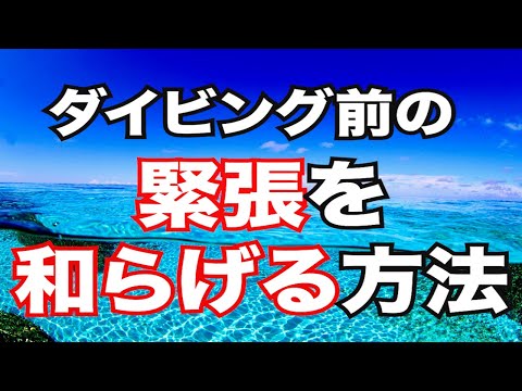 【ダイビング前の緊張を和らげる方法】熱烈先生のダイビング講座