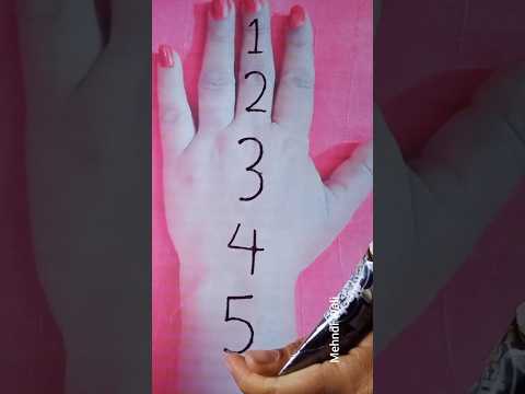 12345 Numbers Easy simple Mehndi Design Trick 🤩 #mehndi #easymehndi #youtubeshorts #shorts #viral