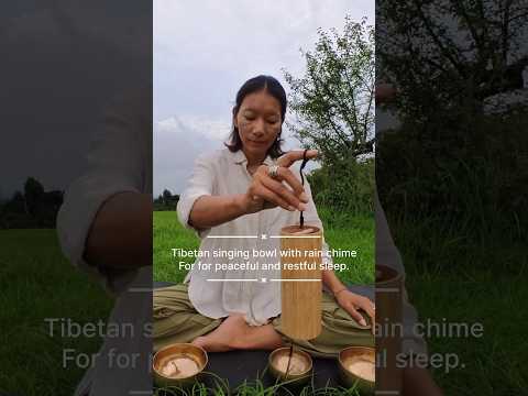 Watch the full length video in the channel. #tibetansingingbowl #rainchime #soundbath