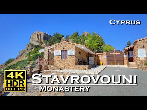 Stavrovouni Monastery Cyprus in 4K 60fps HDR (UHD) Dolby Atmos 💖 motorcycle trip 👀 Walking Tour