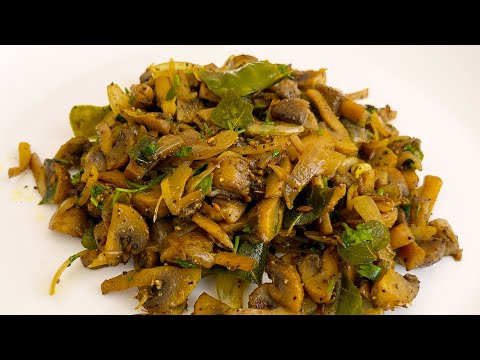 Mushroom Pepper Fry | Pepper Mushroom Recipe | Mushroom Stir fry | Mushroom Recipes in Tamil