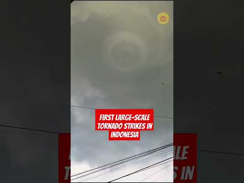 First Large-Scale Tornado Strikes in Indonesia! #shorts #viral