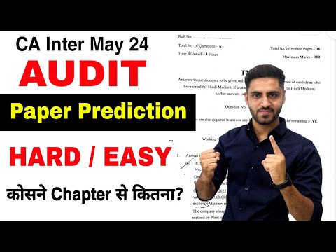 AUDIT PAPER PREDICTION CA INTER MAY 24 AUDITING IMPORTANT QUESTIONS CHAPTERS TOPICS MAY 2024