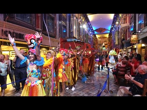 Royal Caribbean Adventure of the Seas Island Frenzy Parade - Royal Promenade - Complete Full Show 4k