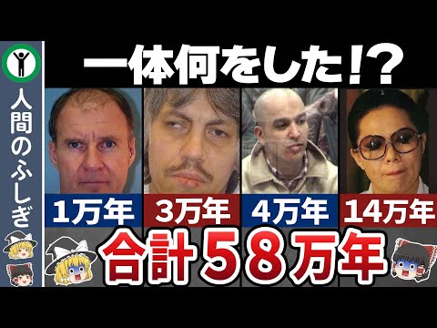 有り得ないほど刑期が長過ぎた囚人10選【ゆっくり解説】