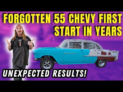 55 Chevy First Start! 305 Fires Up After 20 Years of Sitting!