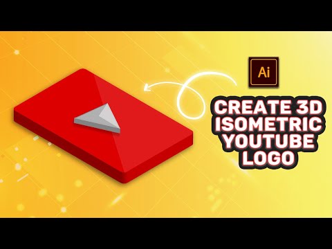 MAKING AN ISOMETRIC 3D YOUTUBE LOGO QUICKLY | ADOBE ILLUSTRATOR CC