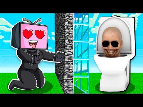 SKIBIDI TOILET vs CAMERA MAN en una BATALLA de MOBS RAROS Y EPICOS en MINECRAFT HARDCORE 🥵