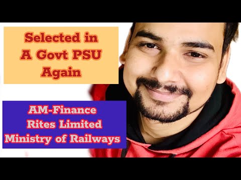 Selected in a Govt PSU again | Assist Manager Finance in a PSU | Ministry of Railways | #cmastudents