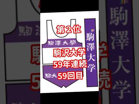 2025箱根駅伝出場校連続出場回数ランキングTOP5 #箱根駅伝 #ランキング #雑学