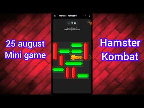 25 August  hamster kombat mini game puzzle || puzzle Hamster || today puzzle hamster