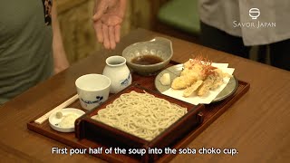 Learn from the master chef how to eat -SOBA-