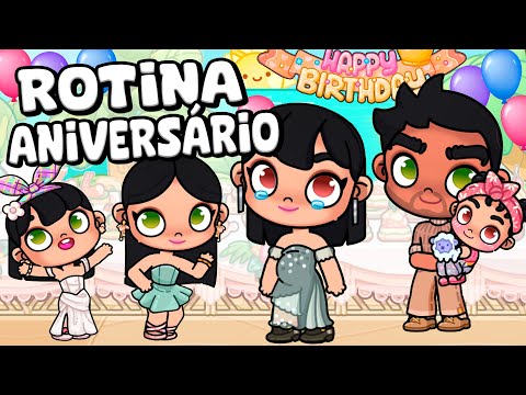 ROTINA FESTA DE ANIVERSÁRIO NA NOVA CASA DE PRAIA | AVATAR WORLD ROTINAS E HISTÓRIAS