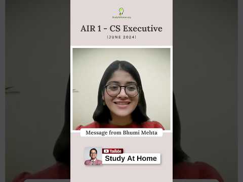 Message from AIR 1 CS Executive - Bhumi Mehta  #companysecretary #csaspirant #csstudents #csstudents