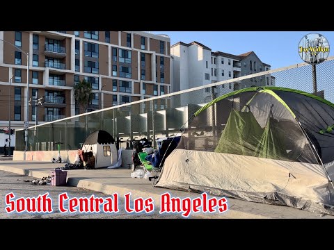 South Central LA 🎷| Los Angeles, California [4K] 🇺🇸