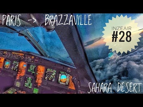 FLIGHT PARIS TO BRAZZAVILLE A330 COCKPIT