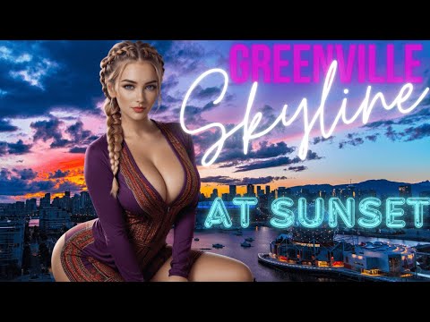 Greenville Skyline at Sunset with Cozy Outfit | Ai Lookbook Music | Ai Lookbook Video