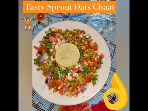 Tasty Moong Sprouts Oats Bhel #healthy #sprouts #protein #breakfastrecipes