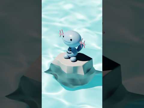 Making Wooper from Pokemon, what should I 3D model next? #blender3d #digitalart #pokemon