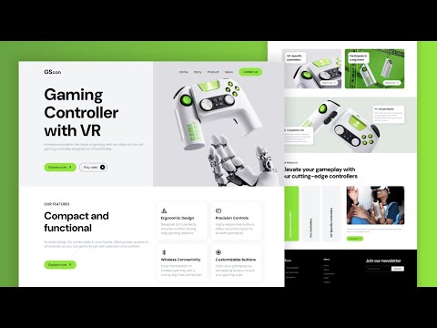 How To Build A Responsive VR Gaming Controller Website Using HTML CSS & JavaScript