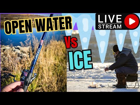 (LIVE) Cold Weather Fishing | Open Water vs ICE!