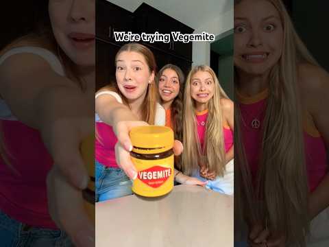 Trying VEGEMITE for the FIRST time! 👀😱😆 | Triple Charm #shorts