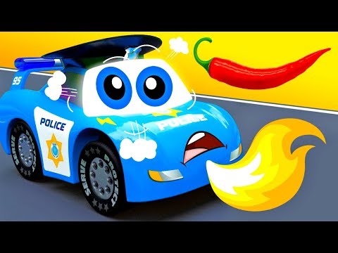 Officer Max makes a BIG FIRE - City of Little Cars Funny Stories