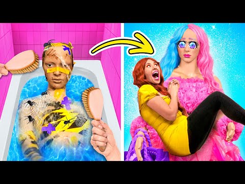 LIFESIZE DOLL Makeover! WE ADOPTED A BARBIE! Crazy Dolls beauty makeover With Gadgets