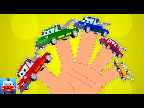 Tow Truck Finger Family Song for Kids + More Vehicle Videos