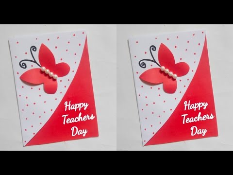 DIY Teachers day card making idea at home/easy card making/card for teachers/easy card design