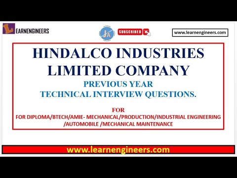 HINDALCO INDUSTRIES LIMITED COMPANY MECHANICAL INTERVIEW QUESTIONS || INTERVIEW || PLACEMENT ||