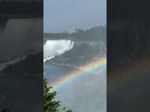 A clear rainbow at Niagara Falls seen from Canadian side!