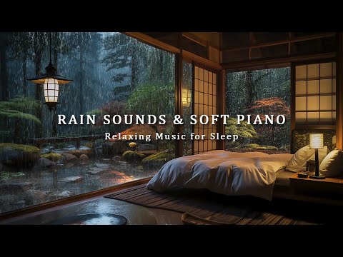 Peaceful Piano & Soft Rain Sounds - Relaxing Sleep Music for Relieves Stress, Anxiety and Depression