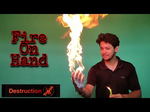 FIRE on HAND . Fire trick 😯