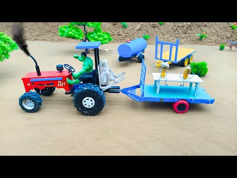 mini tractor modern plough machine science project | Diy tractor making mini wood Sawt |@Acrofter1