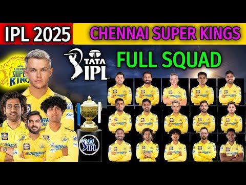 CSK top Squad For Ipl2025||Chennai Super Kings👑👑👑