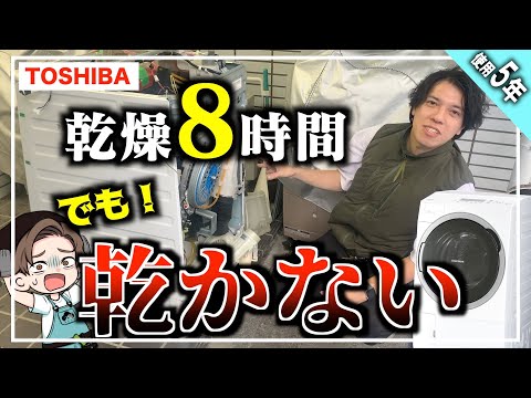 【乾かない】洗濯槽クリーナーで乾燥能力は復活するのか？汚れのメカニズムを分解して解説［東芝/TW-117V5］