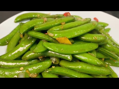 蒜蓉炒青豆（豌豆）｜素菜、炒菜是中餐烹饪中最难的，注意几个细节就可以解锁几乎所有青菜