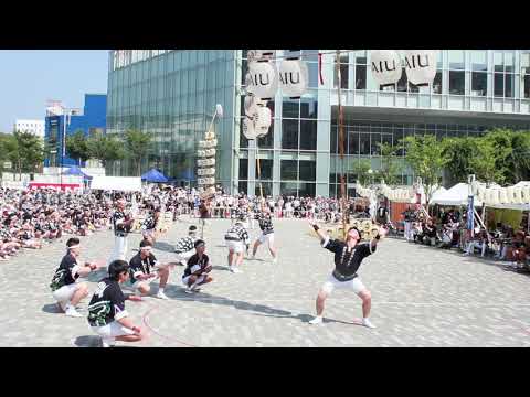 2019年8月6日　第73回竿燈妙技会　大若団体規定　4位　国際教養大学（Ａ）　3位　ＪＲ東日本（Ａ）