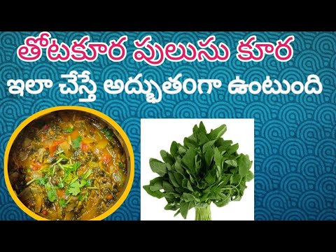 తోటకూర పులుసు in Telugu by Nestama food world