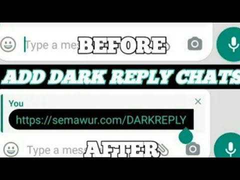 How to add dark reply chats work all base😘